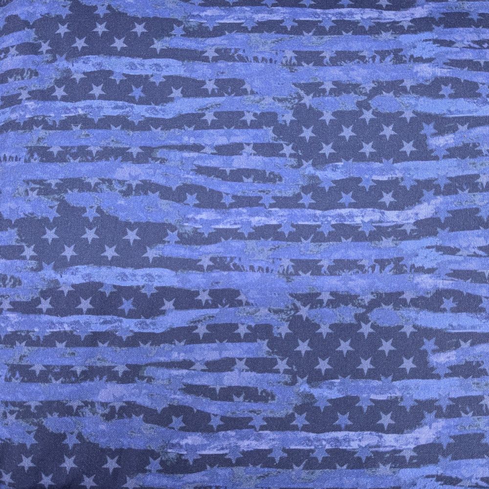 Blue Distressed Flag Fabric