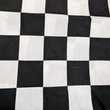 Close-up of black-and-white checkered cotton fabric used for the HD Welding Hats Checkered Flag Welding Hat.