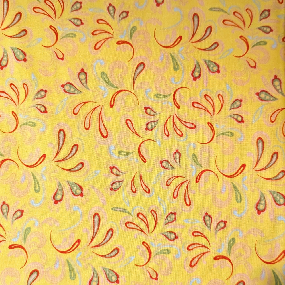 Frontier Paisley Yellow fabric