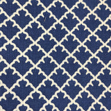 Navy Arrowhead Welding Cap fabric with white arrowhead geometric pattern on navy cotton, handmade in the USA by HD Welding Hats with FR denim brim.