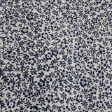 Navy Floral Welding Hat with small navy flower print on ivory cotton, handmade in the USA by HD Welding Hats with FR denim brim.