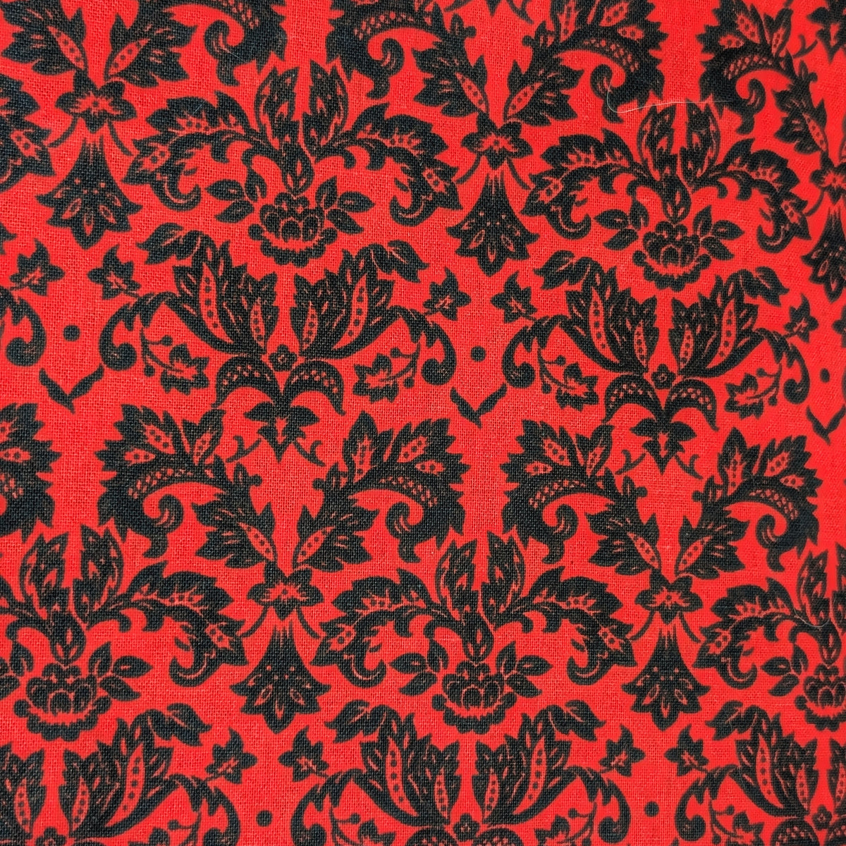 Red Damask welding cap fabric