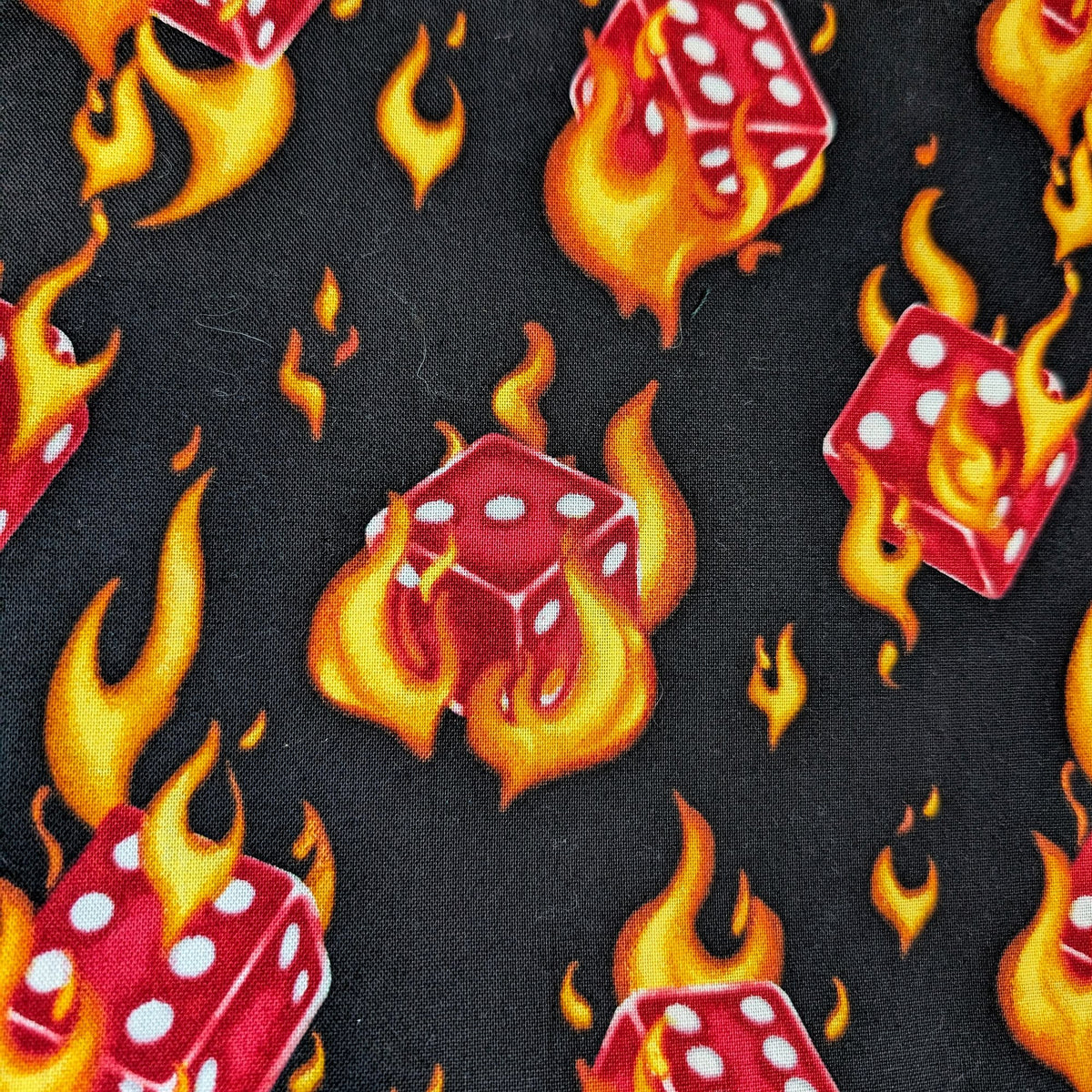 Red Dice welding cap fabric