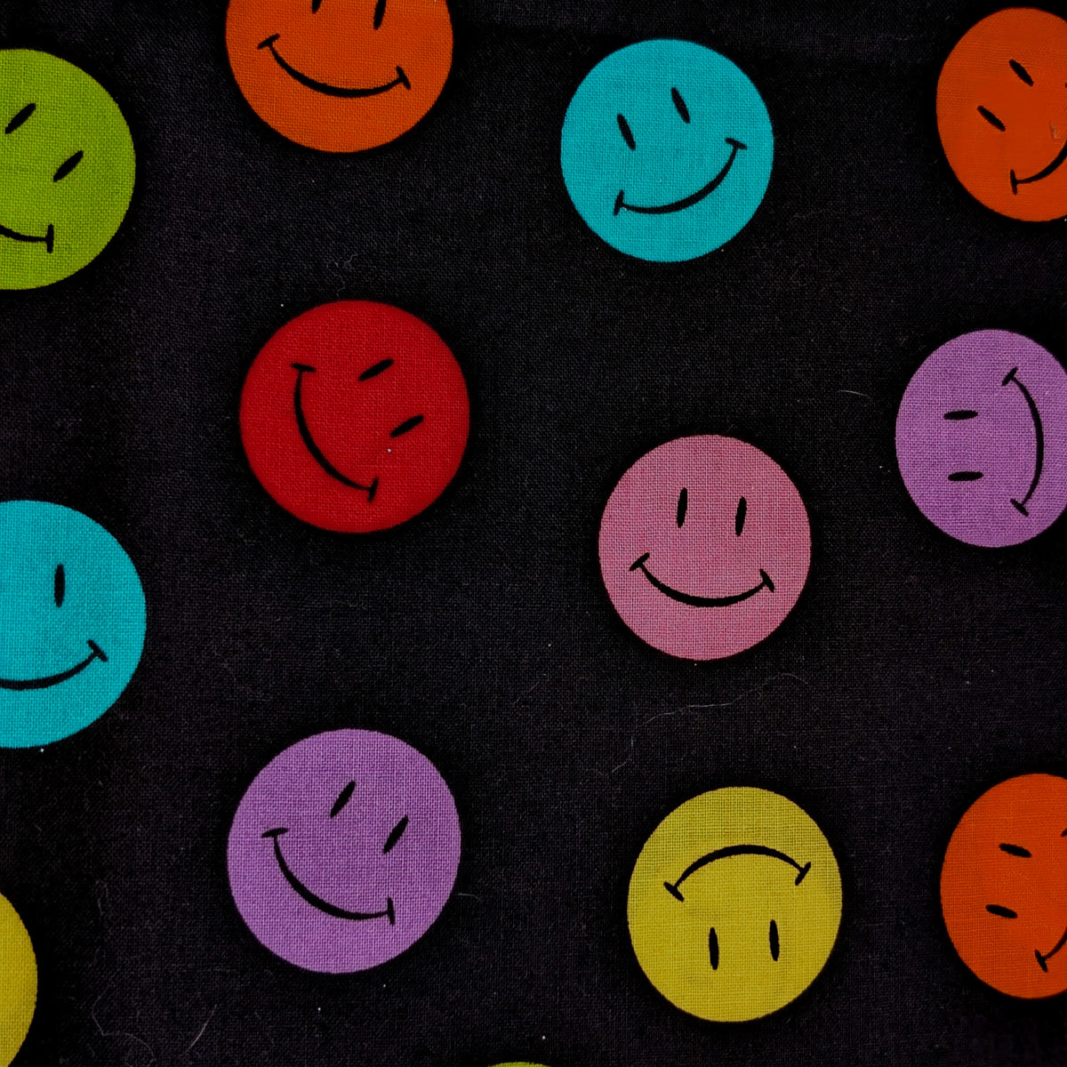 Smiley Face welding cap fabric