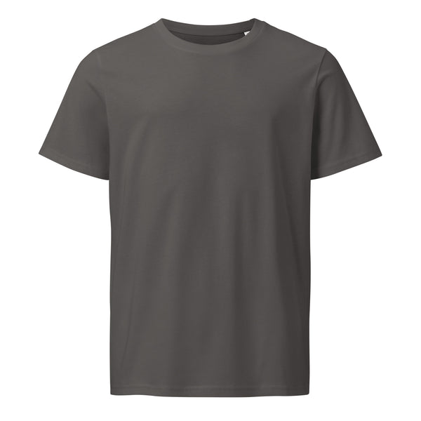 This Ain't Charity Tee in anthracite gray front view