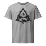 Wolf Scene in heather gray tee