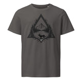 Wolf Scene in heather anthracite tee