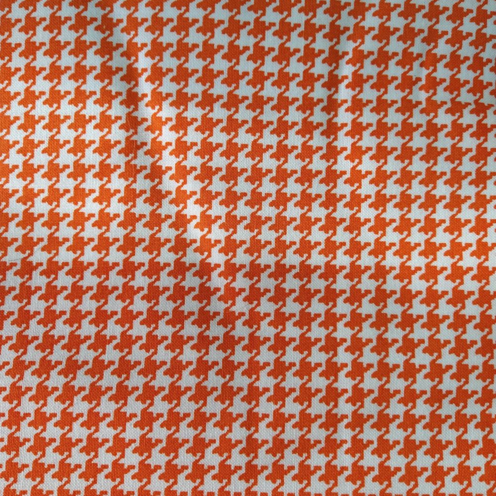 Orange Houndstooth Welding Hat
