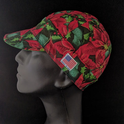 Poinsettia Welding Cap