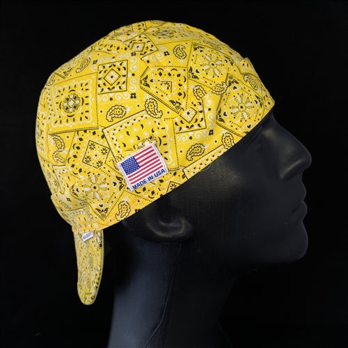 Classic Yellow Bandana Welders Cap