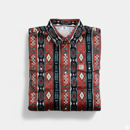 Floral patterned shirt on a white background