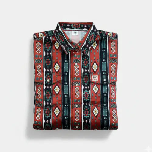 Floral patterned shirt on a white background