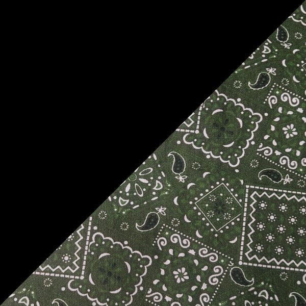 Black  w/ Hunter Green Bandanna Band & Brim