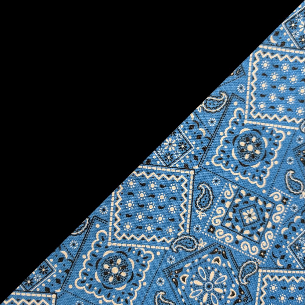 Black w/ Blue Bandanna Band & Brim