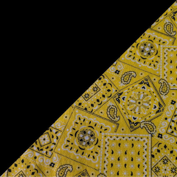 Black w/ Yellow Bandanna band & brim