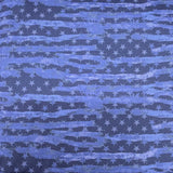 Blue Distress Flag Cotton Welding Cap |  HD Welding Hats