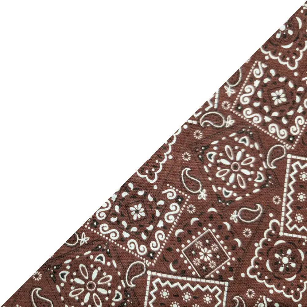 Dark Brown Bandanna 2 Tone Cotton Welding Cap |  HD Welding Hats