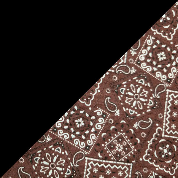 Dark Brown Bandanna 2 Tone Cotton Welding Cap |  HD Welding Hats