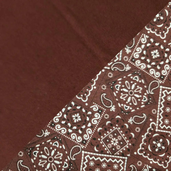 Dark Brown Bandanna 2 Tone Cotton Welding Cap |  HD Welding Hats