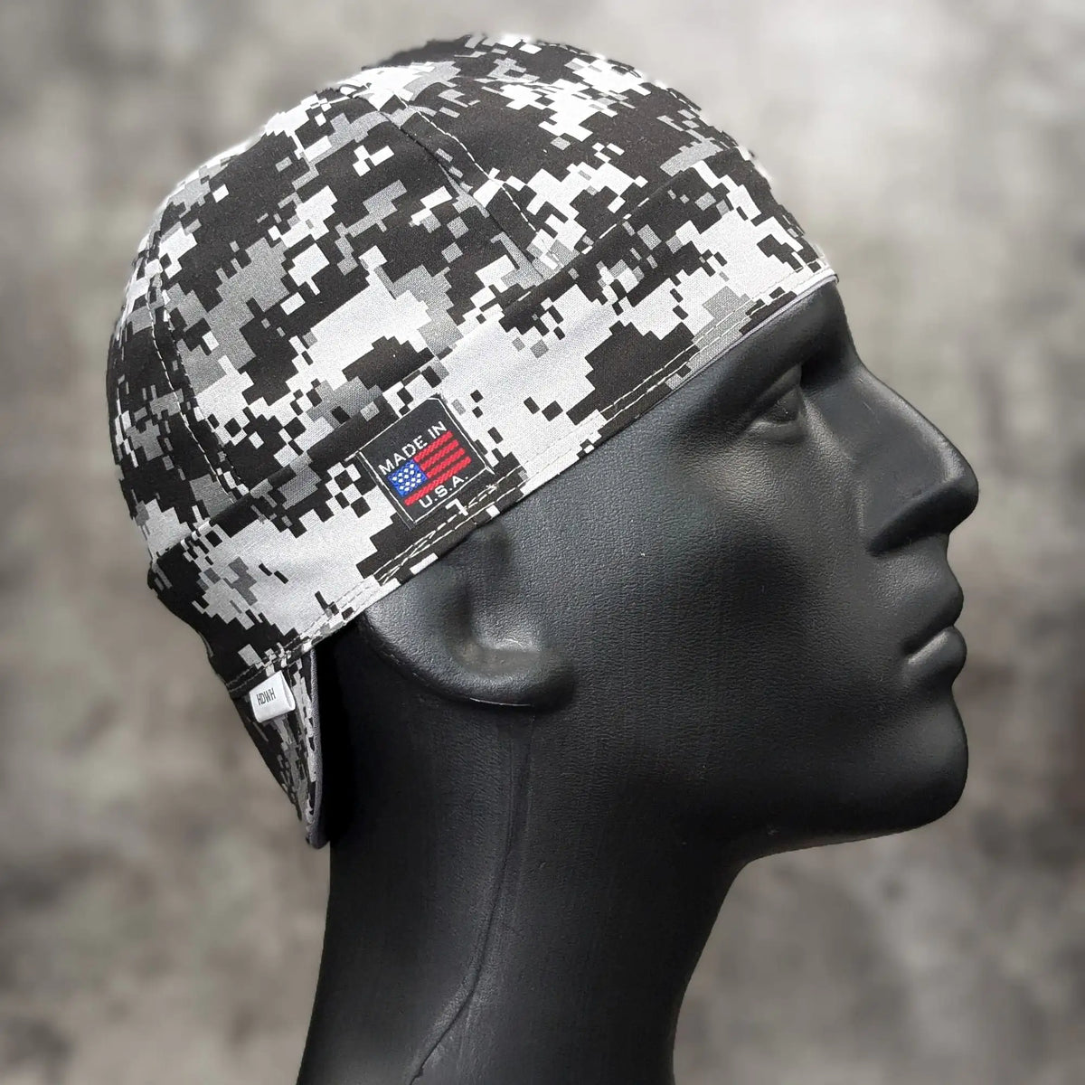Digital Black & White Camo Cotton Welding Hat |  HD Welding Hats