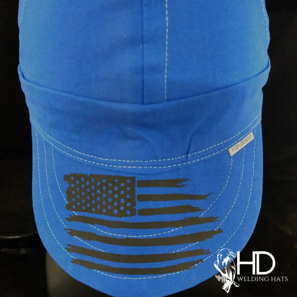 Distressed Flag Cotton Welding Hat |  HD Welding Hats