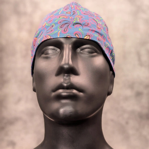 Frontier Paisley - Blackberry Cotton Welding Cap |  HD Welding Hats