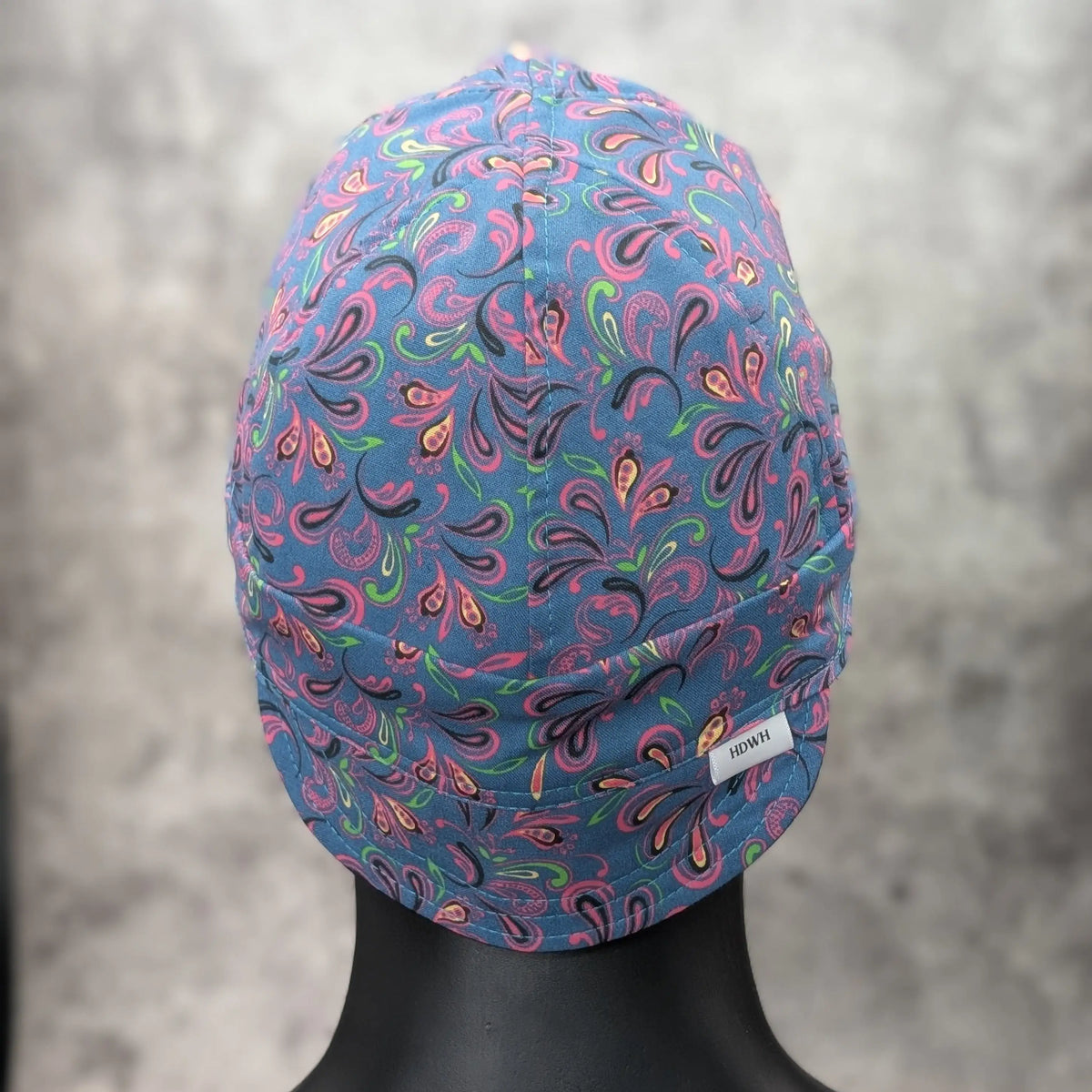 Frontier Paisley - Blackberry Cotton Welding Cap |  HD Welding Hats