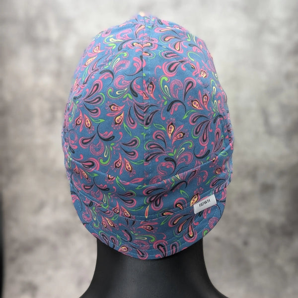 Frontier Paisley - Blackberry Cotton Welding Cap |  HD Welding Hats