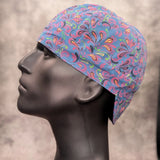 Frontier Paisley - Blackberry Cotton Welding Cap |  HD Welding Hats