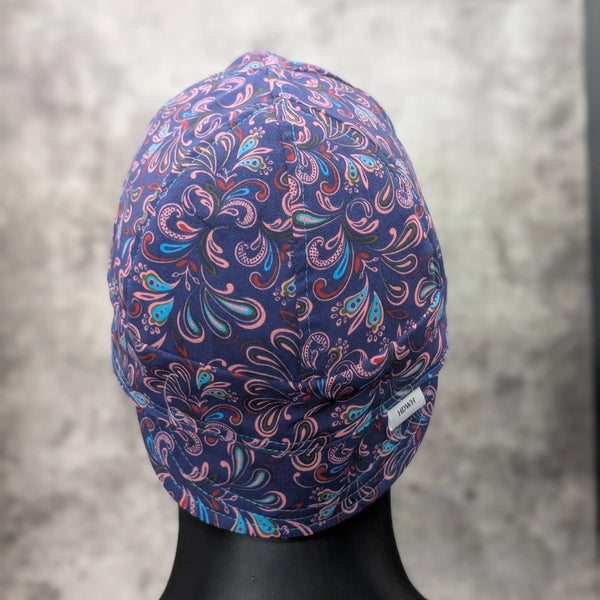 Frontier Paisley - Blueberry Cotton Welding Cap |  HD Welding Hats