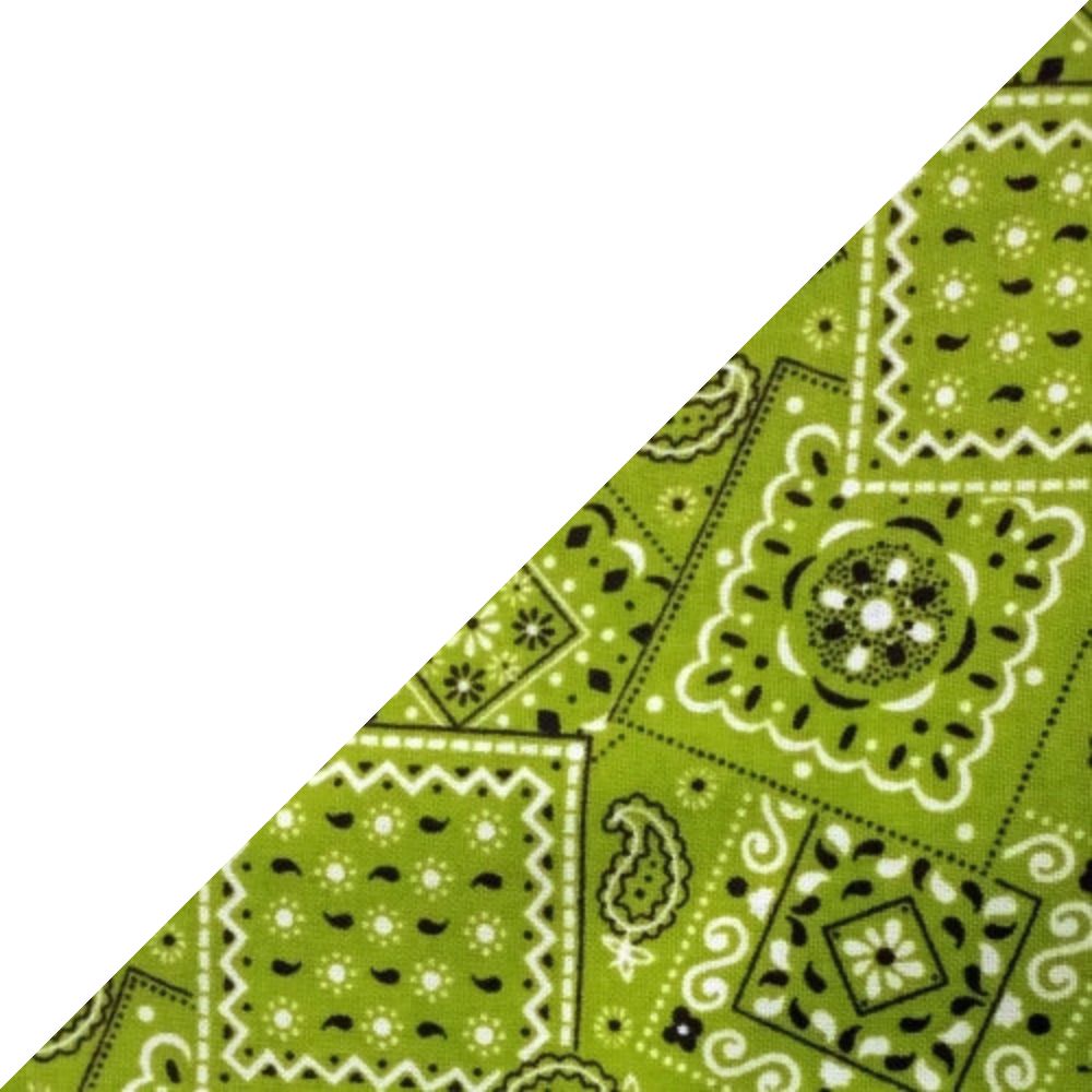 White w/ Lime Bandanna Band & Brim