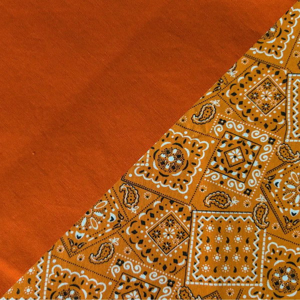 Orange Bandanna 2 Tone Cotton Welding Cap |  HD Welding Hats