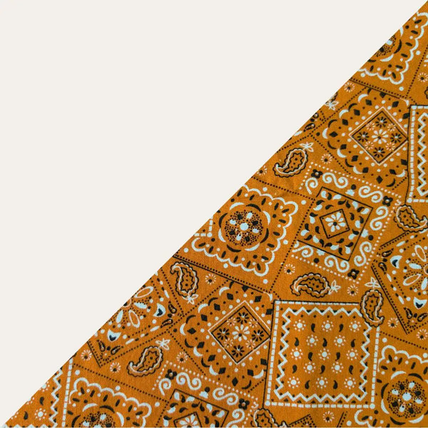 Orange Bandanna 2 Tone Cotton Welding Cap |  HD Welding Hats