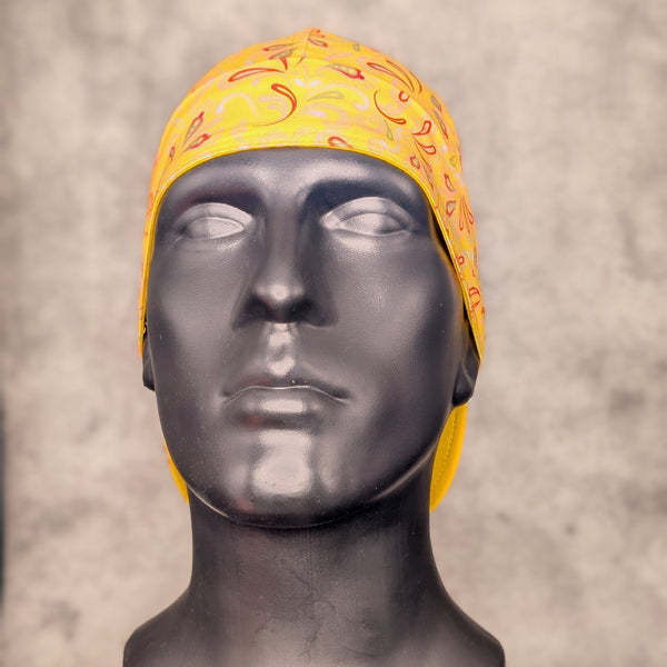 Frontier Paisley - Yellow Cotton Welding Cap