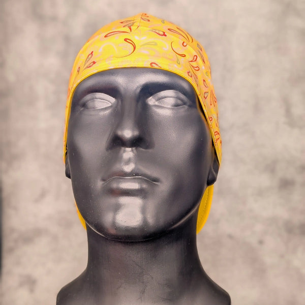 Frontier Paisley - Yellow Cotton Welding Cap