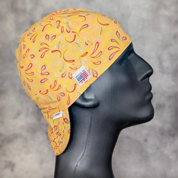 Frontier Paisley - Yellow Cotton Welding Cap