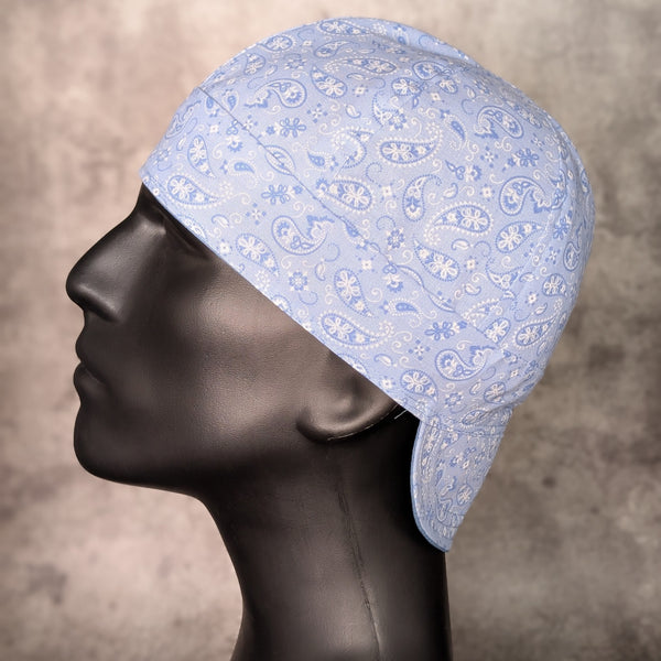 Sky Paisley Bandanna Cotton Welding Cap