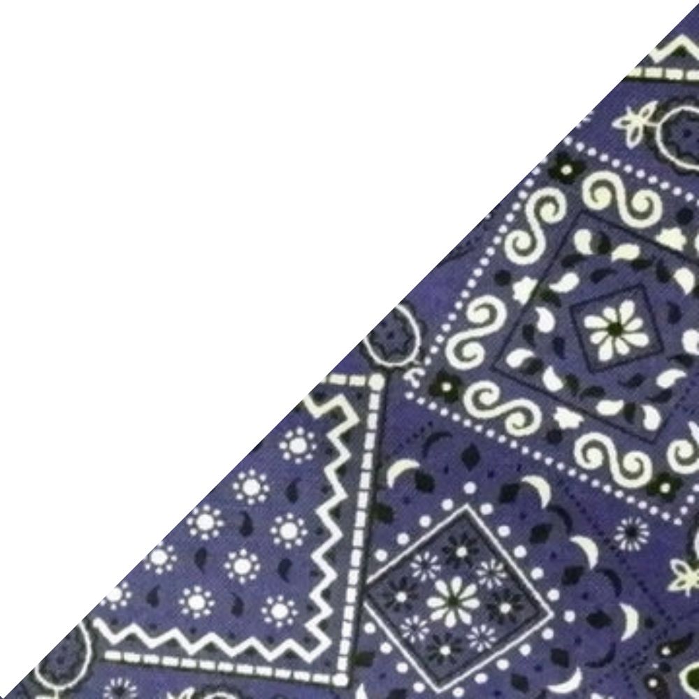 White w/ Purple Bandanna Band & Brim