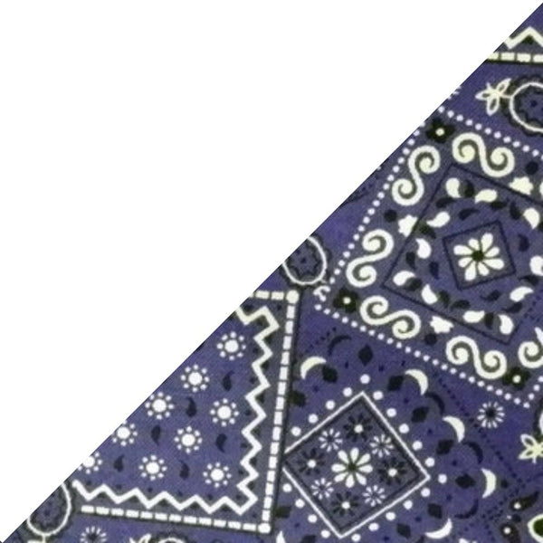 White w/ Purple Bandanna Band & Brim