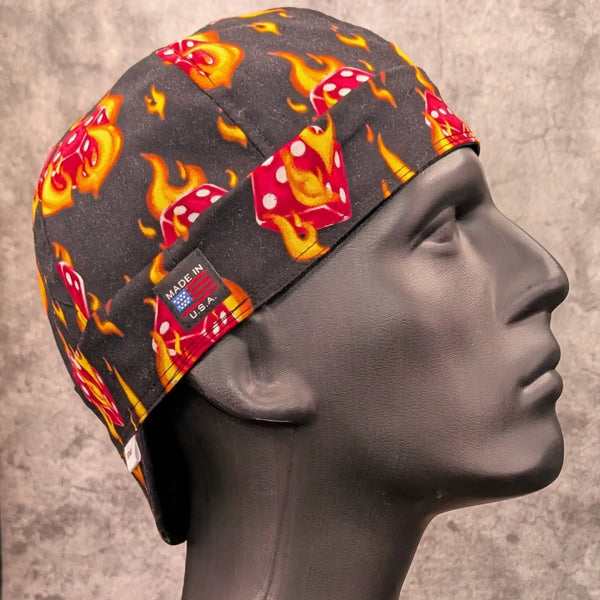 Red Dice Cotton Welding Cap |  HD Welding Hats