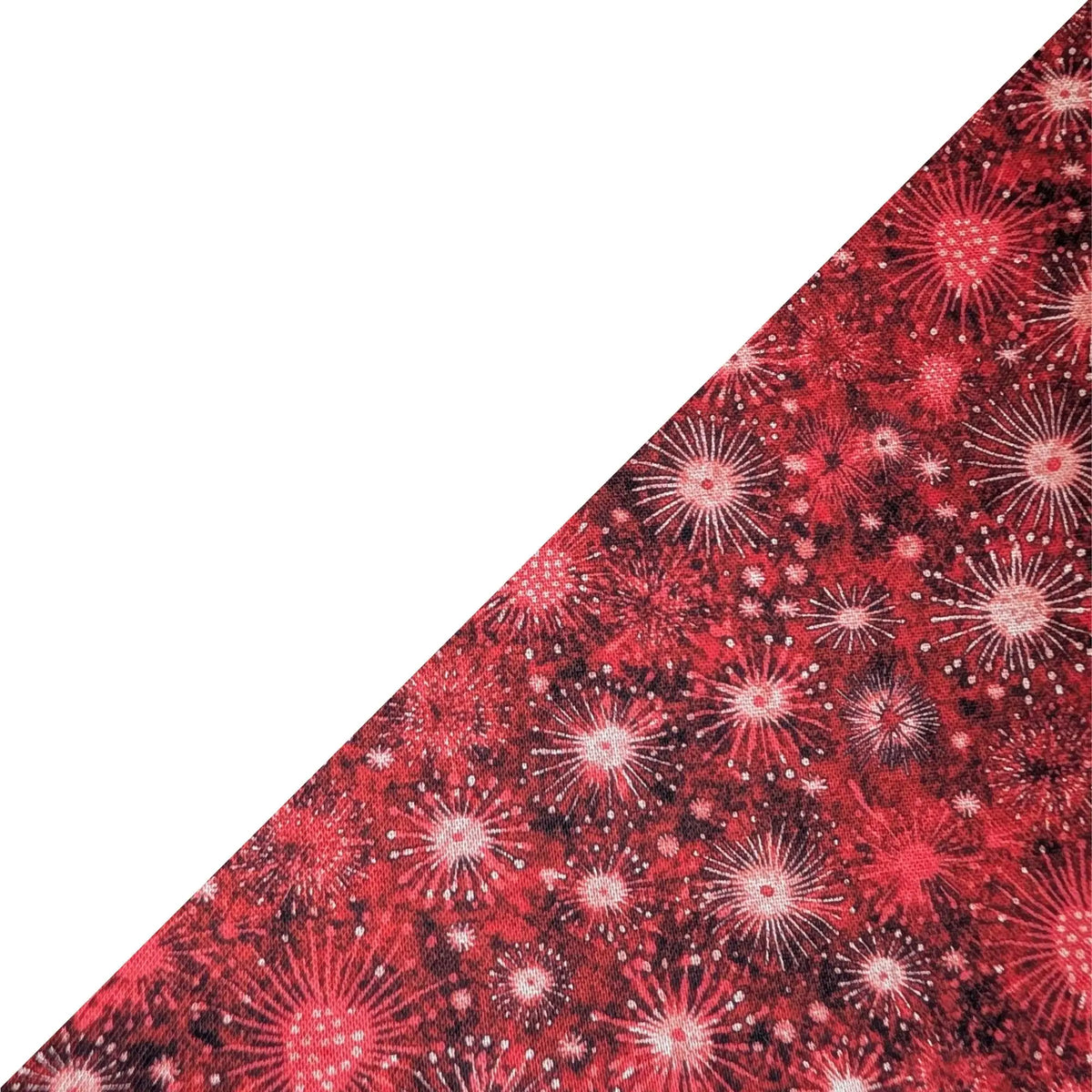 White w/ Red Sparks  Band & Brim