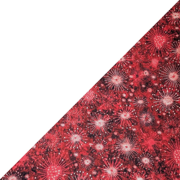 White w/ Red Sparks  Band & Brim