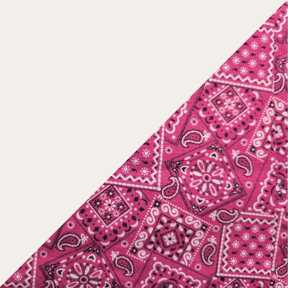 White w/ Rose Bandanna Band & Brim