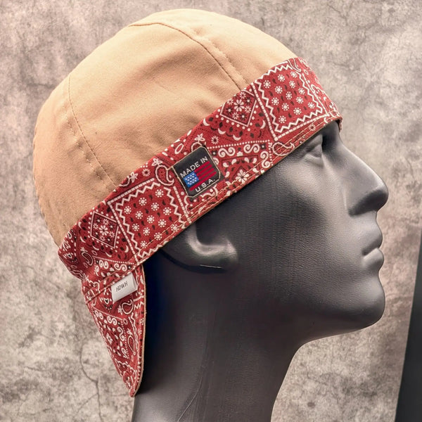 Rust Bandanna 2 Tone Cotton Welding Cap |  HD Welding Hats