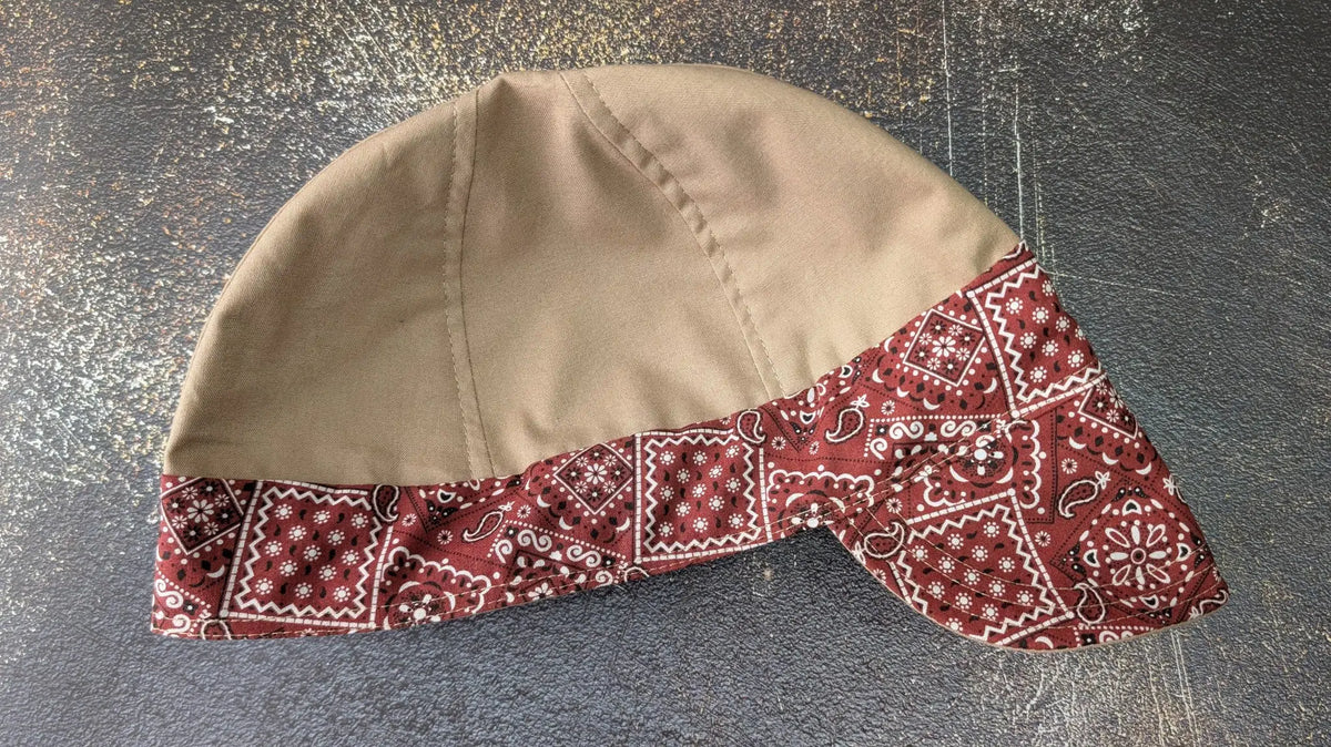 Rust Bandanna 2 Tone Cotton Welding Cap |  HD Welding Hats