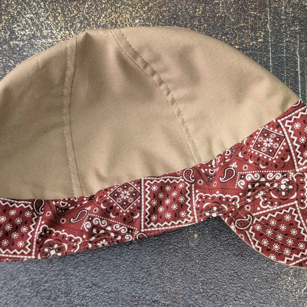 Rust Bandanna 2 Tone Cotton Welding Cap |  HD Welding Hats