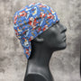Santa on Blue Cotton Welding Cap |  HD Welding Hats