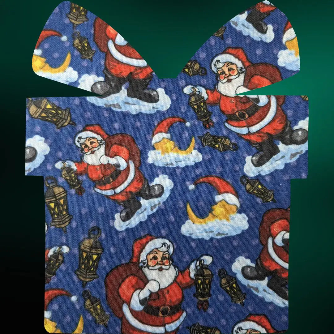 Santa on Blue Cotton Welding Cap |  HD Welding Hats