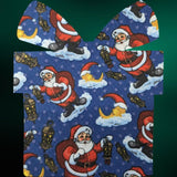 Santa on Blue Cotton Welding Cap |  HD Welding Hats