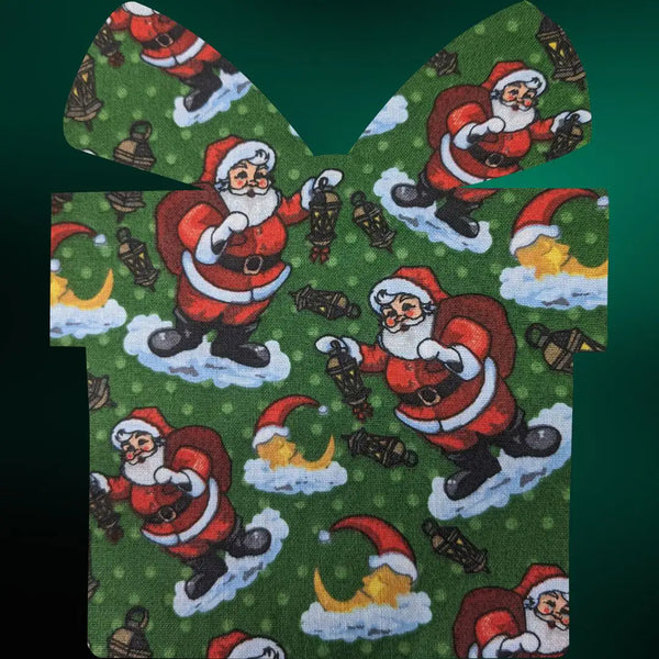 Santa on Green Cotton Welding Cap |  HD Welding Hats